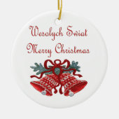 Wesolych Swiat Keramik Ornament (Vorne)