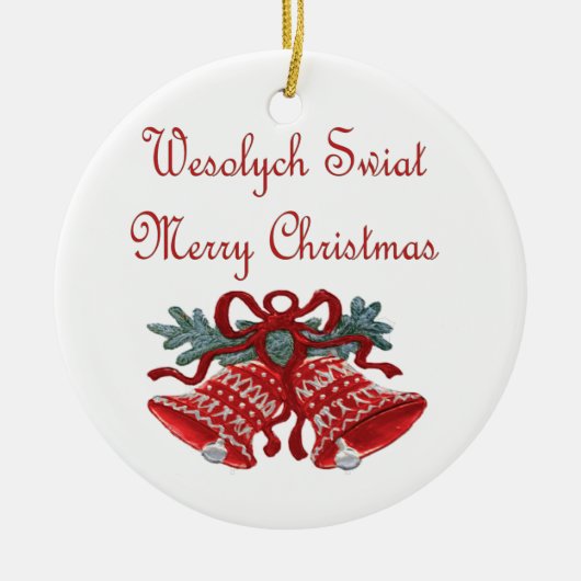 Wesolych Swiat Keramik Ornament (Vorne)