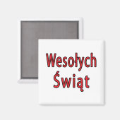Wesolych Swiat Magnet (Vorderseite/Rückseite)