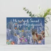 Wesołych świąt MerChristmas Card Polen Ankündigung (Stehend Vorderseite)