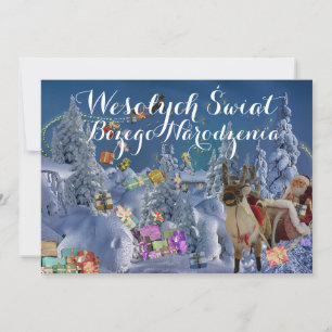 Wesołych świąt MerChristmas Card Polen Ankündigung