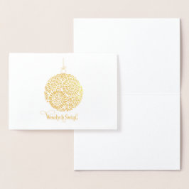 Wesołych Świąt Ornament Folienkarte