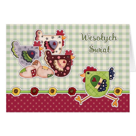 Wesołych Świąt. Osterkarte auf Polnisch (Vorderseite (Horizontal))