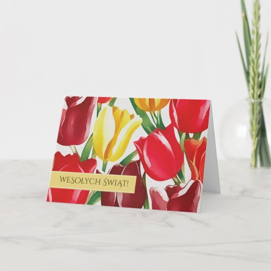 Wesołych Świąt. Osterkarten in Polnisch Feiertagskarte (Vorderseite)