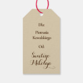 Wesołych Świąt Polnisch Frohe Weihnachten Polen Ki Geschenkanhänger (Rückseite)