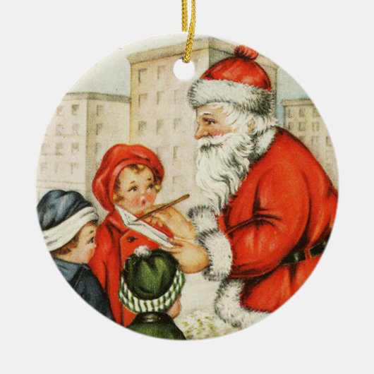 Wesołych Świąt Polnisch Frohe Weihnachtsdekor Cera Keramik Ornament (Vorne)