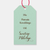 Wesołych Świąt Polnisch Frohe Weihnachtszeit Weihn Geschenkanhänger (Rückseite)