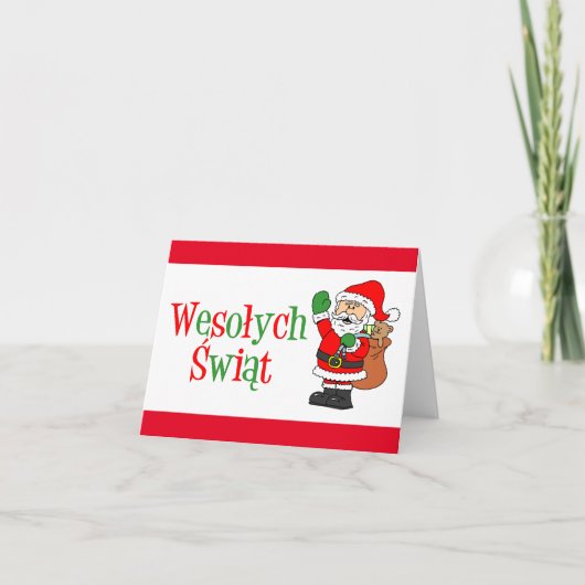Wesolych Swiat Polnische Weihnachtskarte Feiertagskarte (Vorderseite)