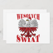 Wesolych Swiat Polnischer Weihnachtsadler Weihnach Feiertagskarte (Vorne/Hinten)