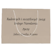 Wesołych świąt Polnischer WeihnachtsWeihnachtsmann Große Geschenktüte (Rückseite)