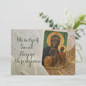 Wesołych świąt Religiöse Weihnachtskarte auf Polni Ankündigung (Stehend Vorderseite)