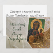 Wesołych świąt Religiöse Weihnachtskarte auf Polni Ankündigung (Vorne/Hinten)