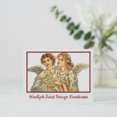 Wesołych Świąt Retro Frohe Weihnachtskarte Polnisc Postkarte (Stehend Vorderseite)