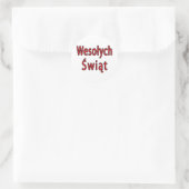 Wesolych Swiat Runder Aufkleber (Tasche)