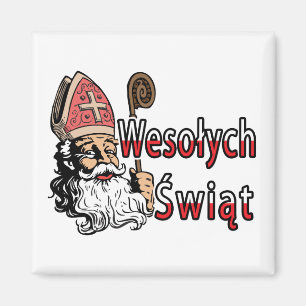 Wesolych Swiat St. Nicholas Magnet