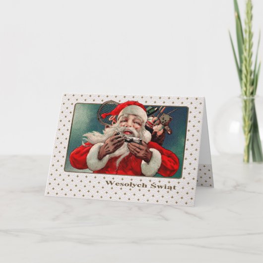 Wesołych Świąt. Weihnachtskarte auf Polnisch Feiertagskarte (Vorderseite)