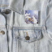 Wespe auf Kirschblüte, nahes hohes Button (Beispiel)