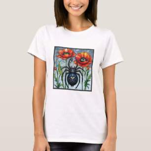 Wespe Hornisse Biene Glasmalerei Mohnblume Insekt T-Shirt