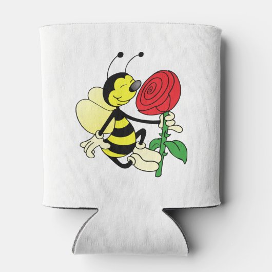 Wespe mit rote Rose Dosenkühler (Rückseite)