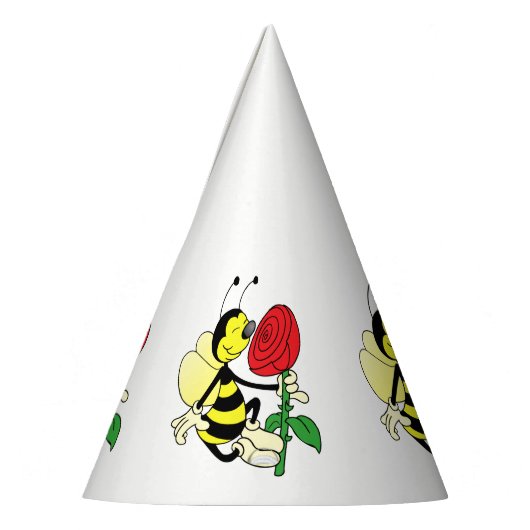 Wespe mit rote Rose Partyhütchen (Links)