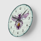 Wespe Runde Wanduhr (Winkel)