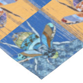 Wespen-Patchwork-Textilmuster Tischdecke (Schrägansicht)