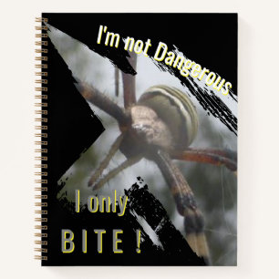 Wespen-Spinne Nahaufnahme Spaß Kunden. Text Notizb Notizblock