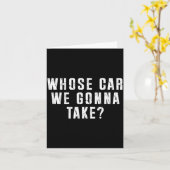 Wessen Auto werden wir in die Stadt mitnehmen, Fre Karte (Gelbe Blume)