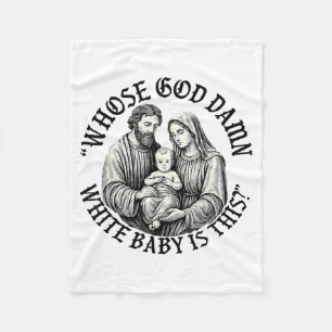 Wessen Gott weißes Baby ist dieses christliche Wei Fleecedecke
