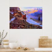 Wessen Meat Man gegen Grizzy Charles Marion Russel Poster (Küche)