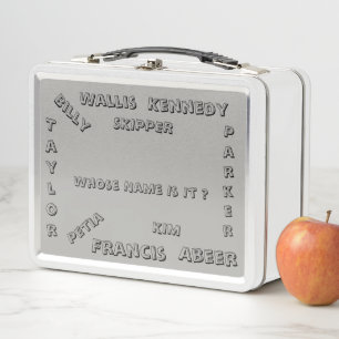 Wessen Name ist es? Metal Lunchbox bY Metropolim
