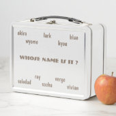 Wessen Name ist es? Metal LunchBox mit Unisex-Name (Beispiel)