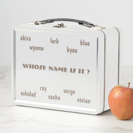 Wessen Name ist es? Metal LunchBox mit Unisex-Name (Beispiel)