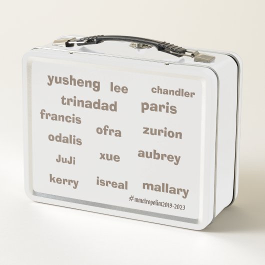 Wessen Name ist es? Metal LunchBox mit Unisex-Name (Rückseite)