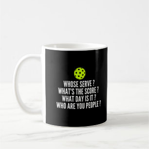 Wessen Serve? Was ist das Ergebnis? - Funny Pickle Kaffeetasse