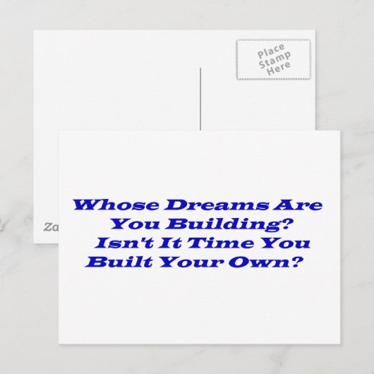 Wessen Träume?  Postkarten (Vorne/Hinten)