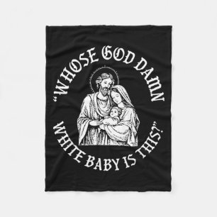Wessen weißes Baby-Gott ist das dieses Weihnachten Fleecedecke