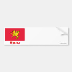 Wessex Flagge mit Namen Autoaufkleber