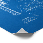 Wesson Revolving Fire Arm Patent - Blueprint Poster (Ecke)