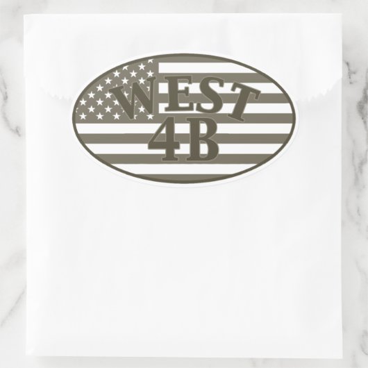 West 4B Aufkleber (Tasche)