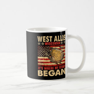 West Allis Wisconsin USA Flag 4. Juli Kaffeetasse