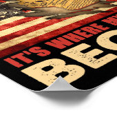 West Allis Wisconsin USA Flag 4. Juli Poster (Ecke)