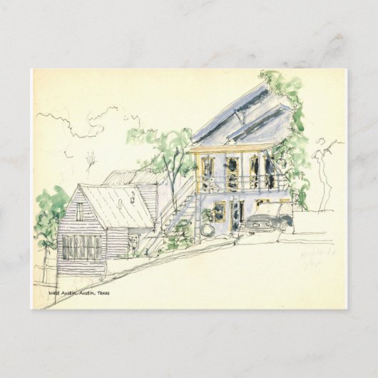 West Austin, Austin, Texas Postkarte (Vorderseite)