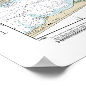 West Bay bis Santa Rosa Side B Wasserkarte 1385 Poster (Ecke)