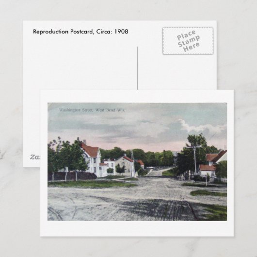 West Bend WI. Circa/1908 Postkarte (Vorne/Hinten)