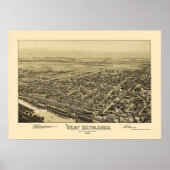 West Bethlehem, PA Panoramic Map - 1894 Poster (Vorne)