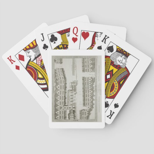 West bilap, wie es im Jahr 1585 erschien, grav Spielkarten (Rückseite)