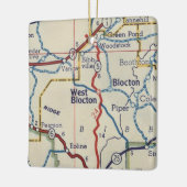 West Blocton AL Vintag Map Keramikornament (Links)