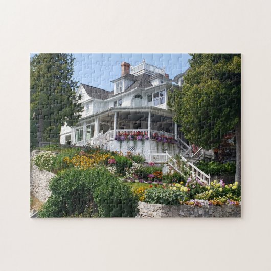 West Bluff Mansion auf Mackinac Island, Michigan Puzzle (Horizontal)