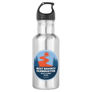 West Branch Farmington Wild and Landschaftlich Riv Edelstahlflasche